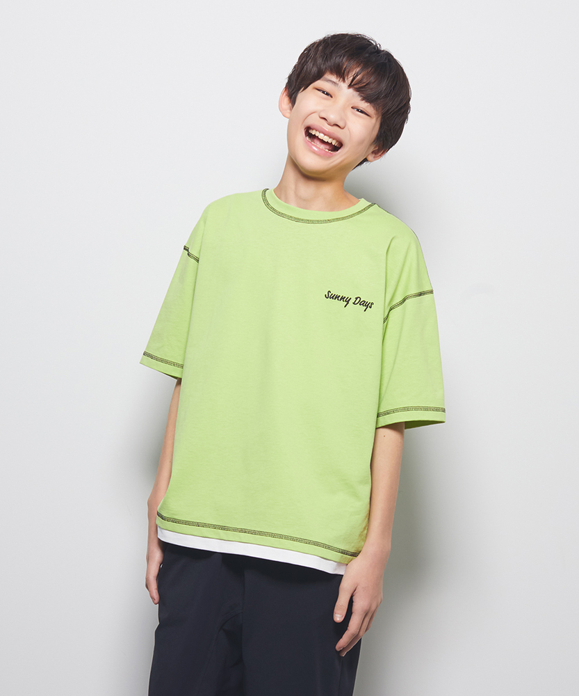 フェイクレイヤードTシャツ