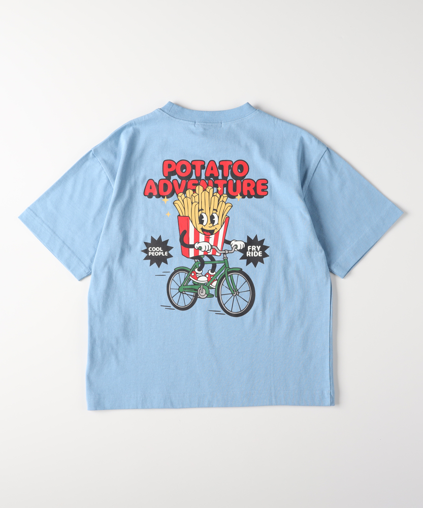 フードモチーフプリントTシャツ