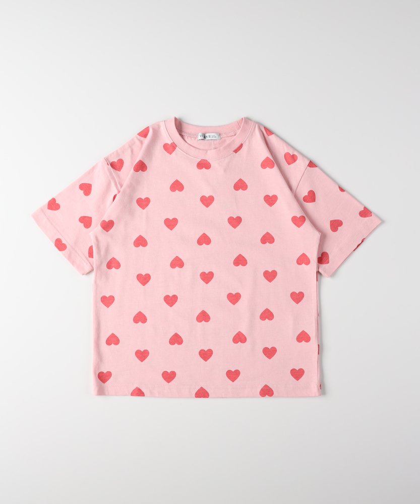 ハート総柄Tシャツ