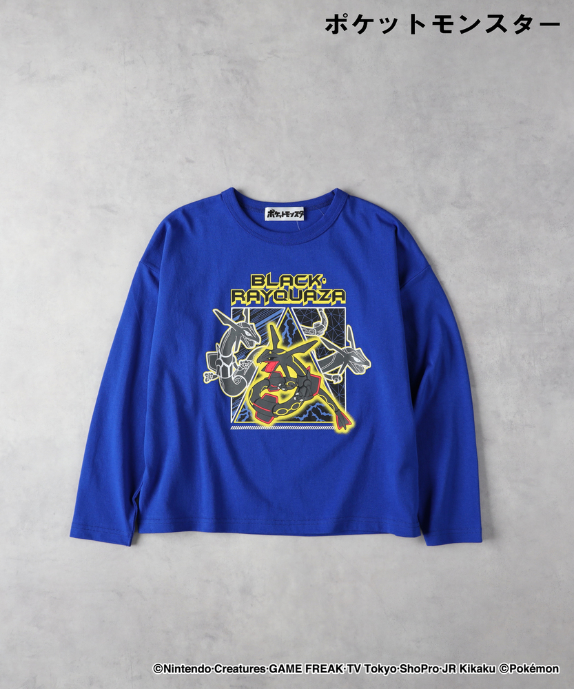 【チョコ＆シロモ】ポケモン ピカチュウ 長袖シャツ ポケモンシャツ 140 ポケモン メッシュ 長袖Tシャツ ロンT ピカチュウ