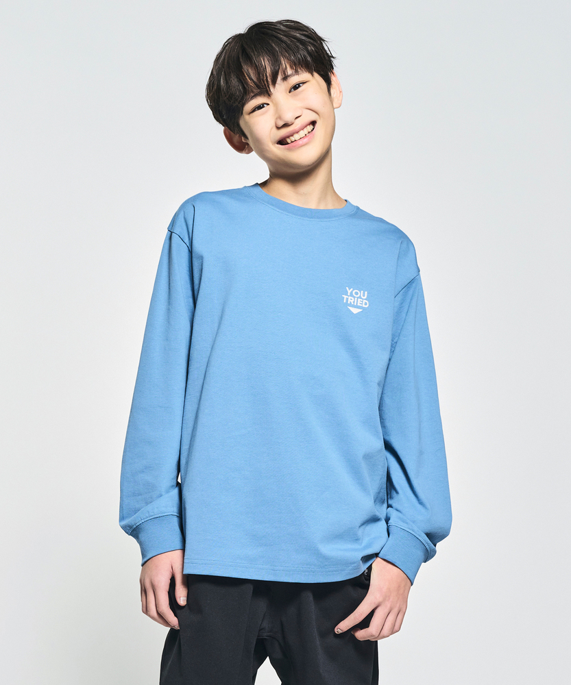 ビッグシルエットロゴプリント長袖Tシャツ
