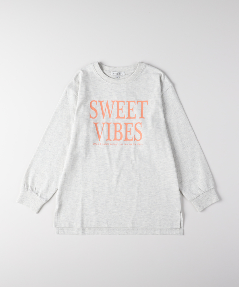 フロントロゴチュニック長袖Tシャツ