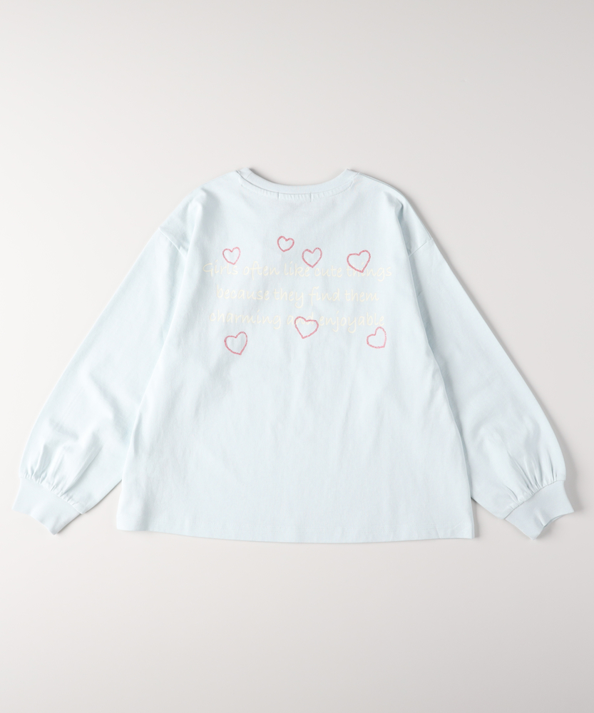 モチーフロゴプリント長袖Tシャツ(110 サックス): トップス｜Right-on