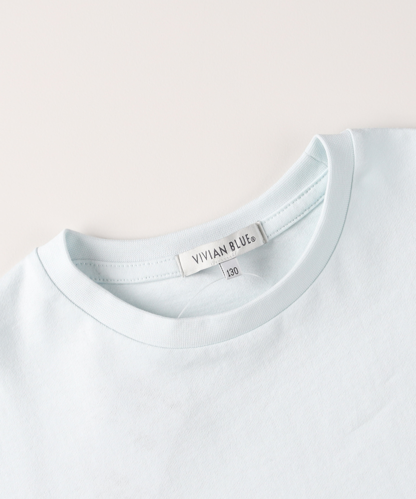 モチーフロゴプリント長袖Tシャツ(110 サックス): トップス｜Right-on