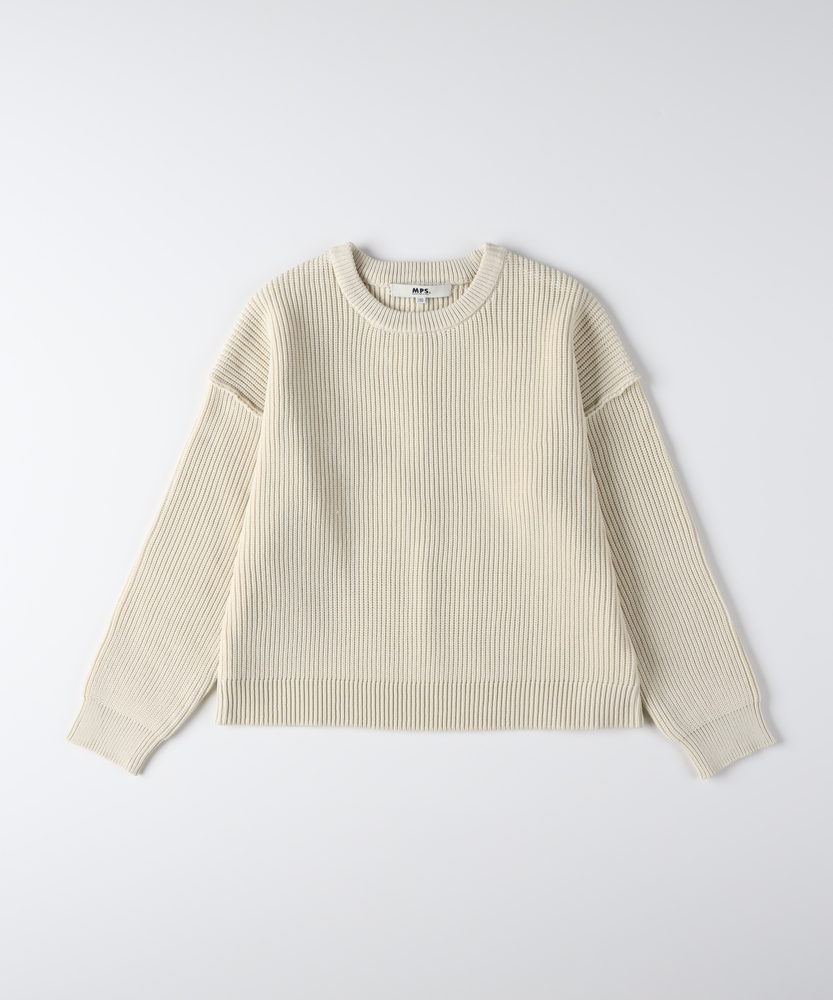 <カートにて10％off：WEB限定/12/8まで>畦編みセーター