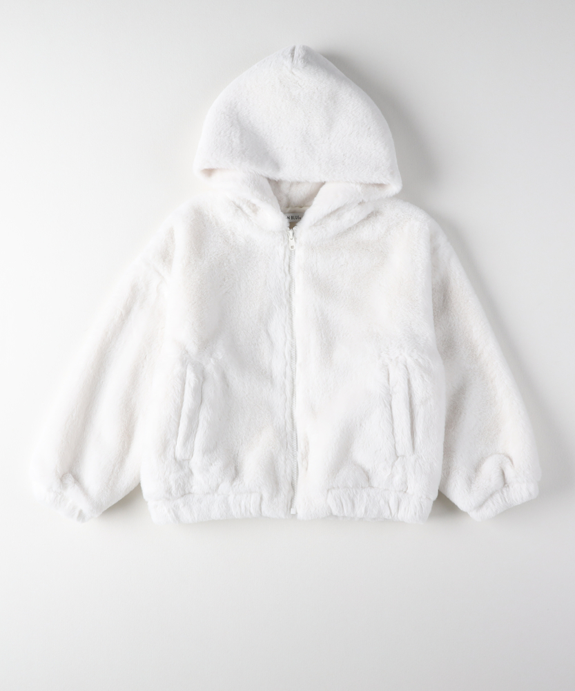 その他 hanabi130 先行販売】フェイクファーブルゾン(130 ホワイト): ジャケット