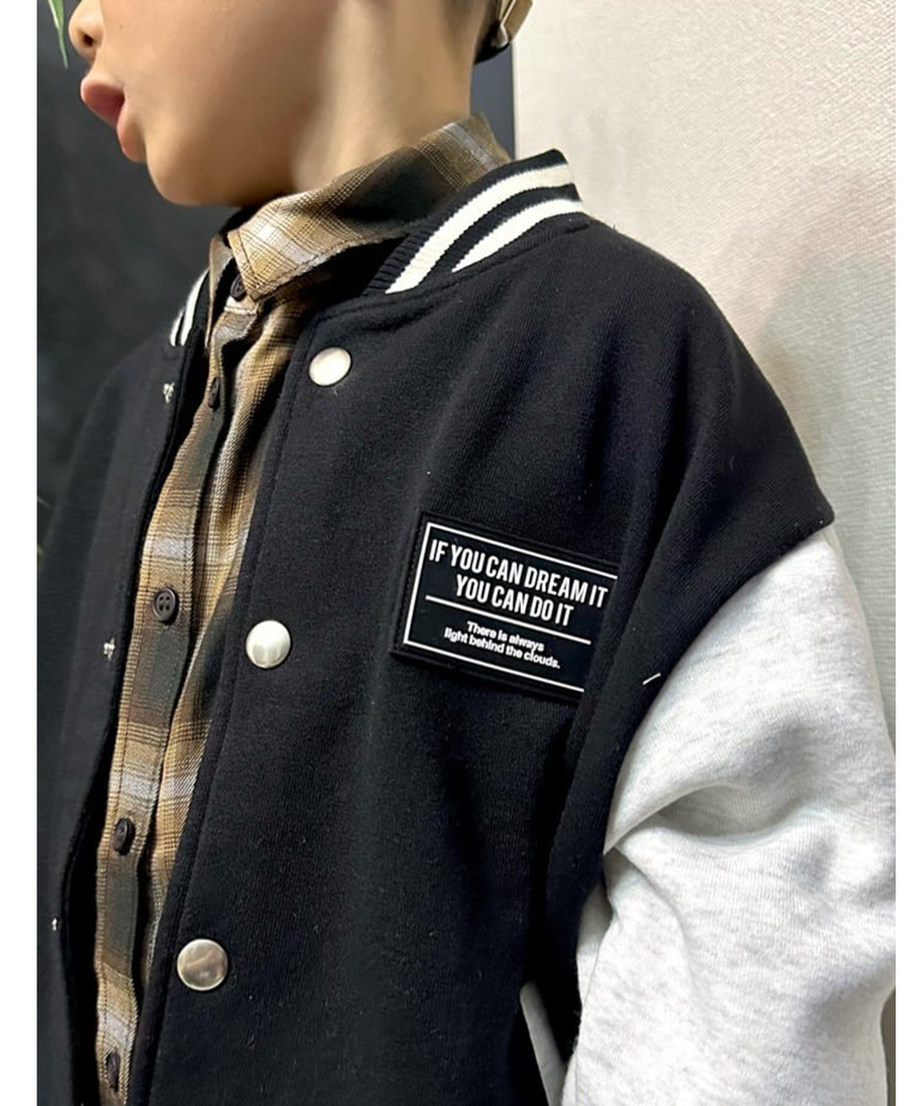 裏起毛スウェットスタジアムジャンパー(130 ベージュ): ジャケット