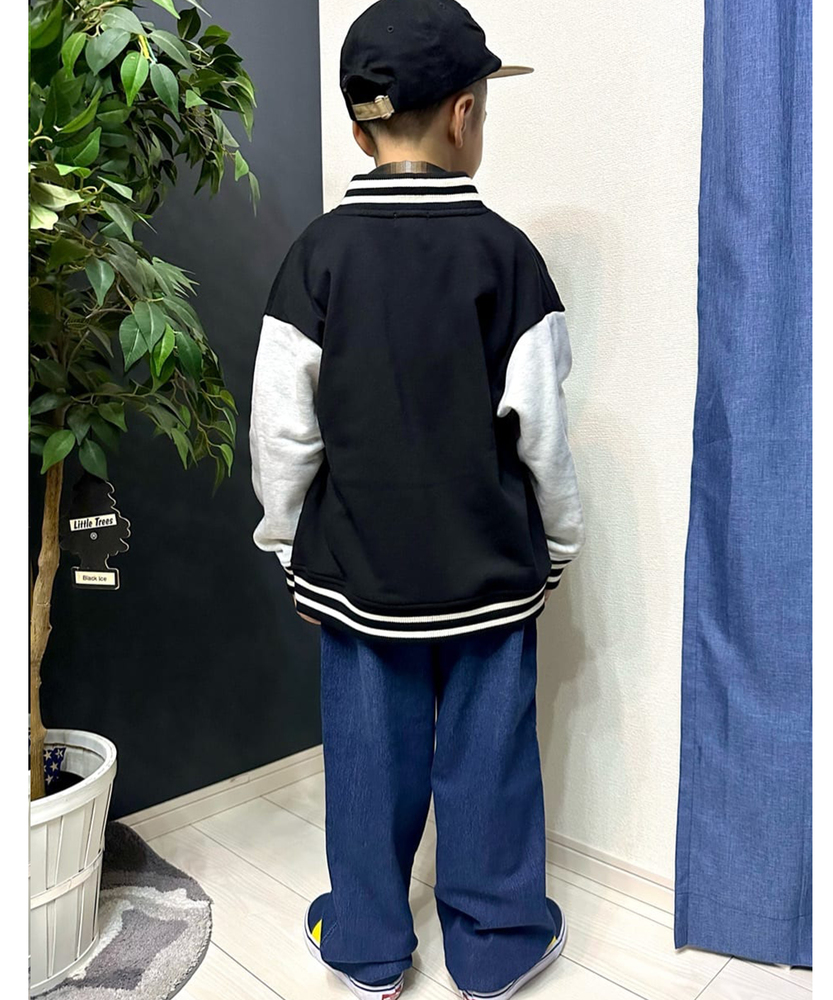 裏起毛スウェットスタジアムジャンパー(130 ベージュ): ジャケット