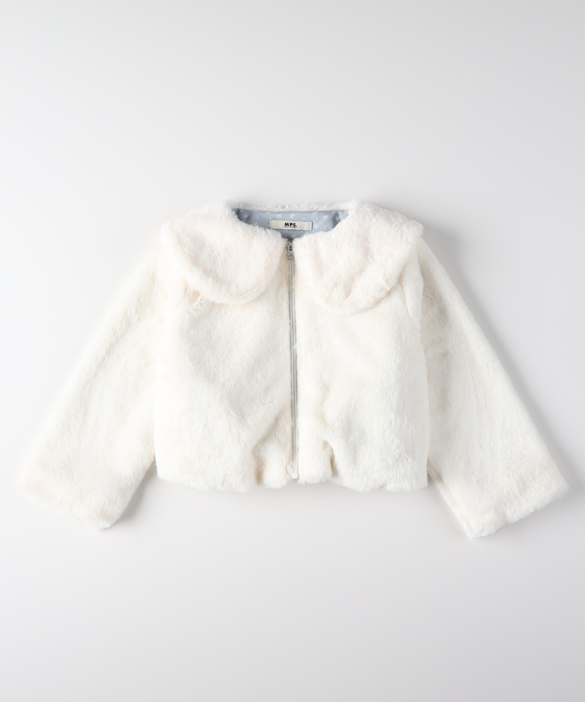 11月上旬発売予定】セーラー衿フェイクファーブルゾン(110 ピンク