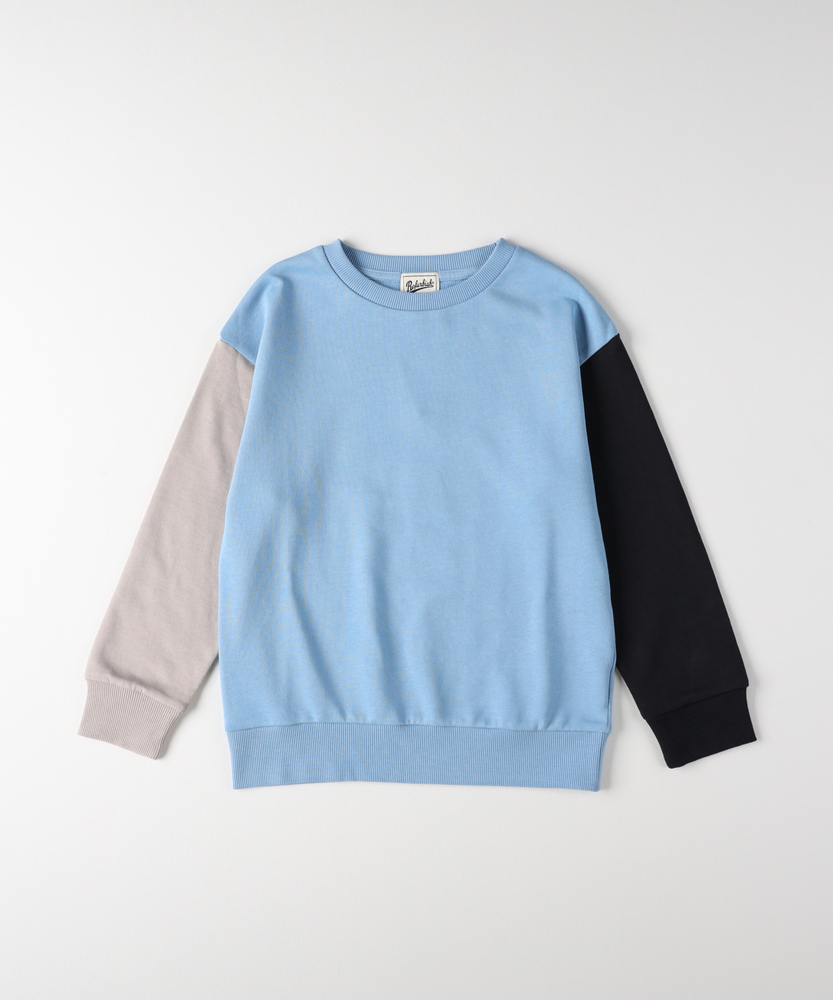 <カートにて10％off：WEB限定/12/8まで>袖配色スウェットプルオーバー