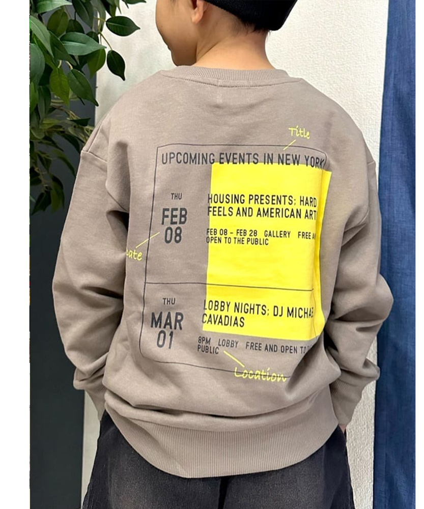 <カートにて10％off：WEB限定/12/8まで>プリントスウェットプルオーバー