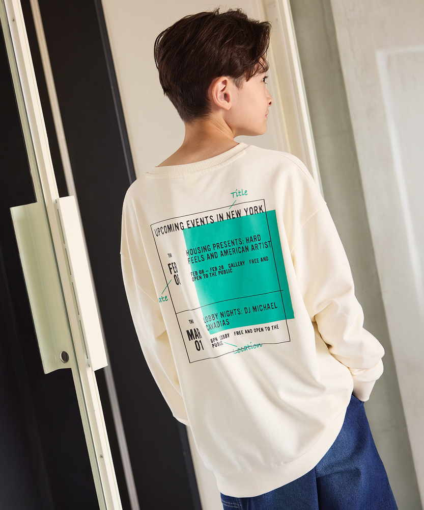 <カートにて10％off：WEB限定/12/8まで>プリントスウェットプルオーバー