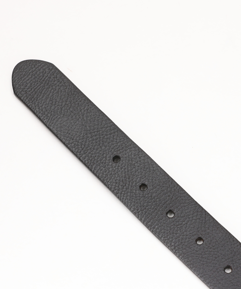 34mmレザースクエアバックルベルト(ONE SIZE ブラウン): ファッション