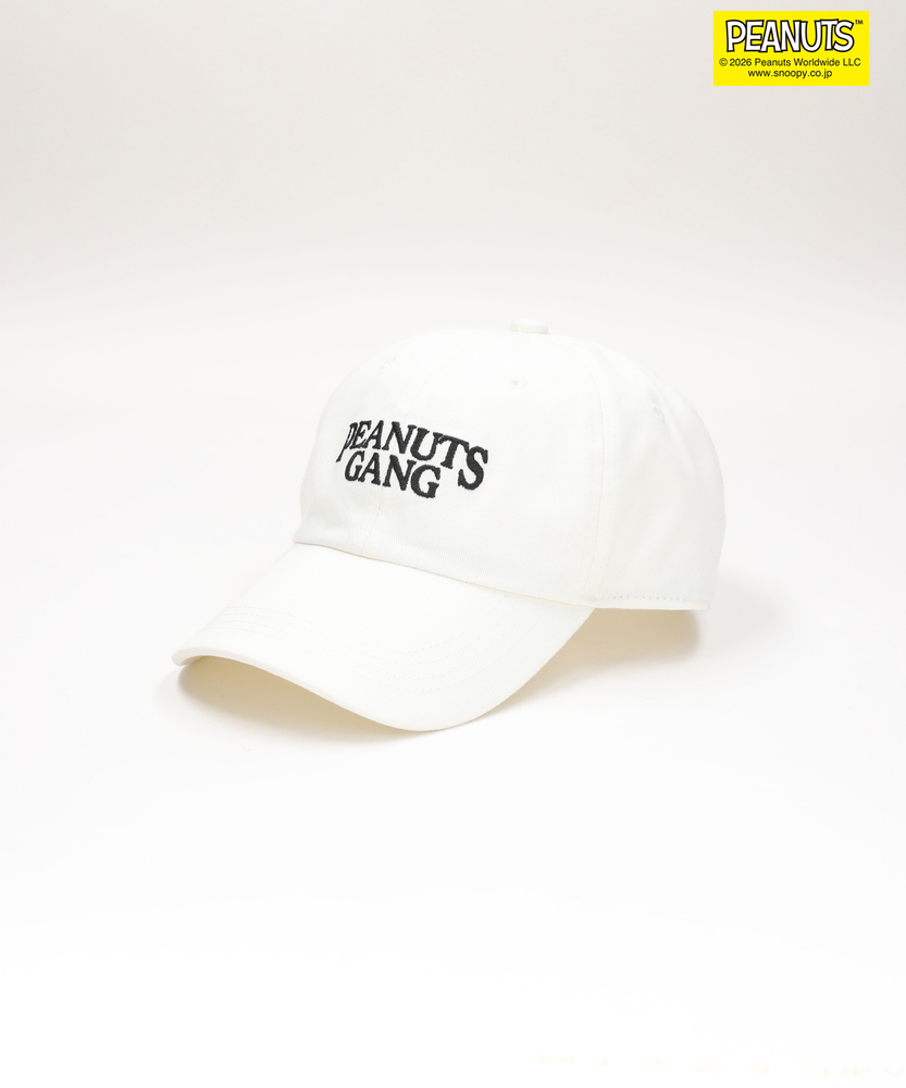【3月中旬販売予定】【PEANUTS】ロゴ刺繍キャップ