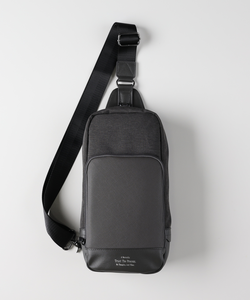 杢調ポリコンビスリングバッグ