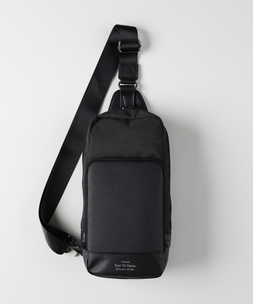 杢調ポリコンビスリングバッグ