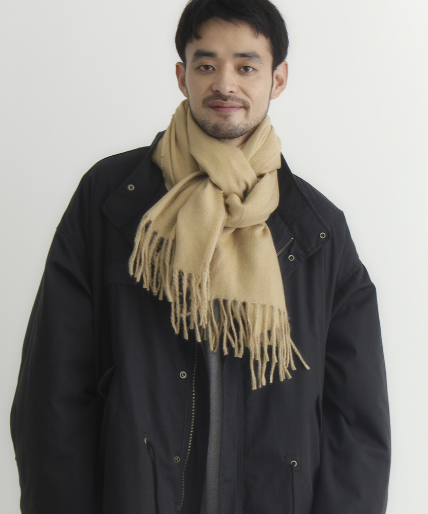 無地大判マフラー