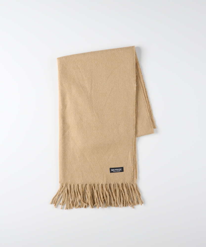 無地大判マフラー(ONE SIZE ベージュ): ファッション雑貨｜Right-on