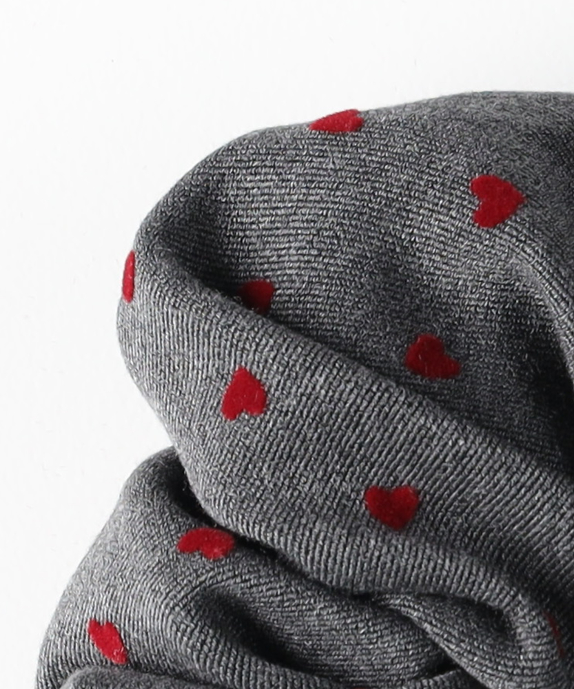 ハート柄シュシュ(ONE SIZE ブラック): ファッション雑貨｜Right-on