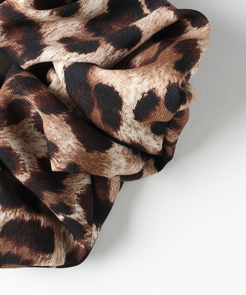 ヒョウ柄シュシュ(ONE SIZE ブラウン): ファッション雑貨｜Right-on