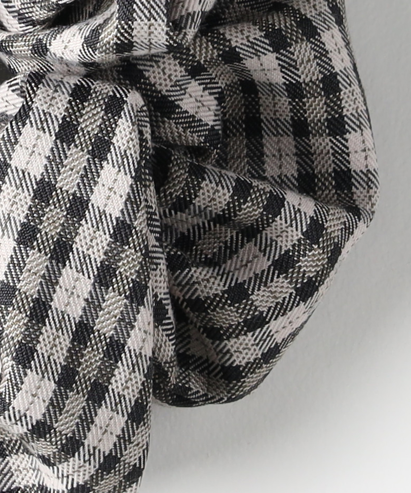 チェック柄シュシュ(ONE SIZE グリーン): ファッション雑貨｜Right-on