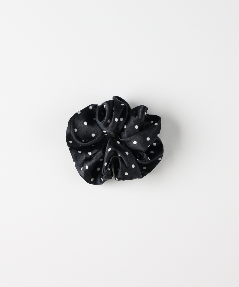 ドットサテンシュシュ(ONE SIZE ブラック): ファッション雑貨｜Right