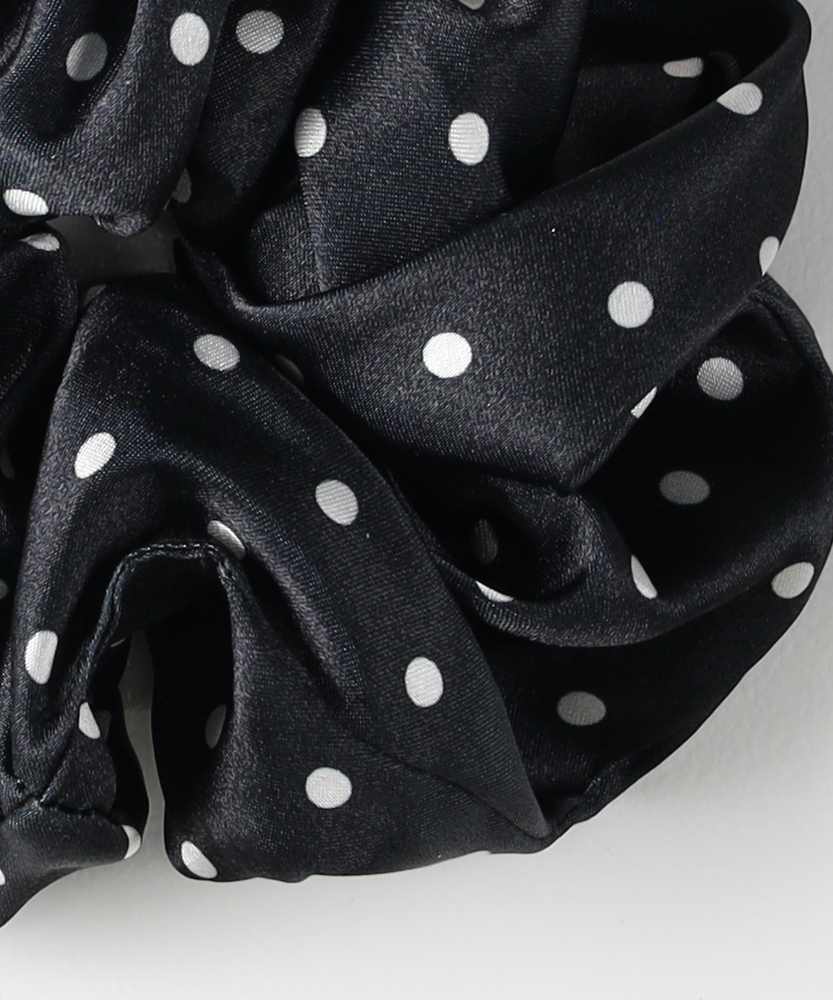 ドットサテンシュシュ(ONE SIZE ブラック): ファッション雑貨｜Right