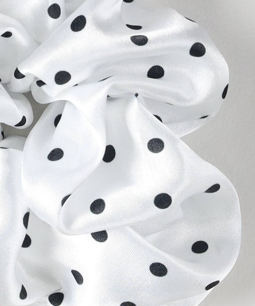 Ⓡ©️ページ4点 まとめ商品 ドットサテンシュシュ(ONE SIZE ブラック): ファッション雑貨｜Right