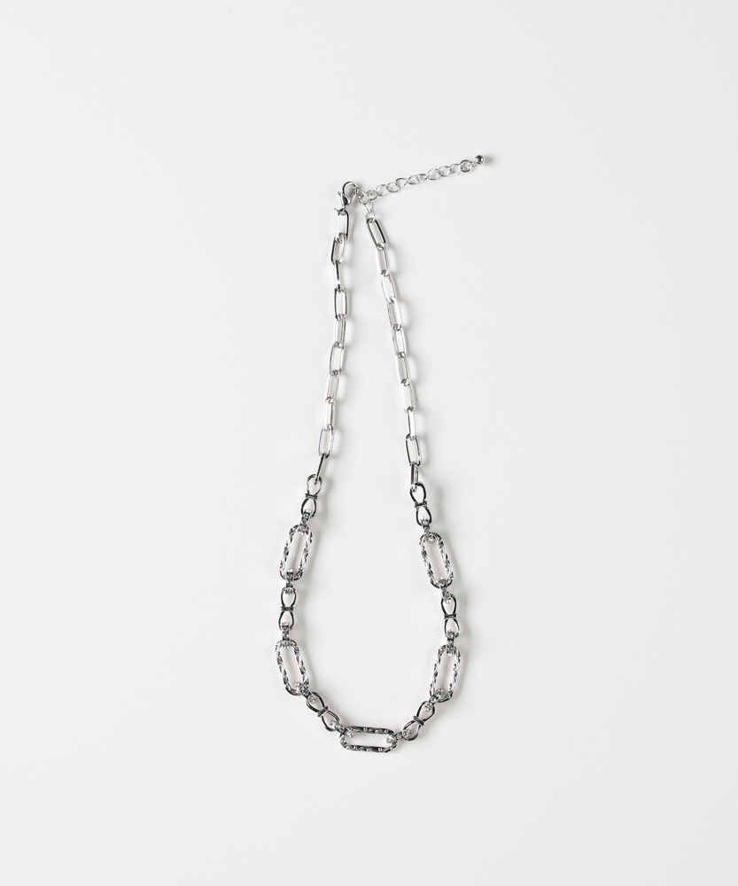 ランダムチェーンネックレス(ONE SIZE シルバー): ファッション雑貨