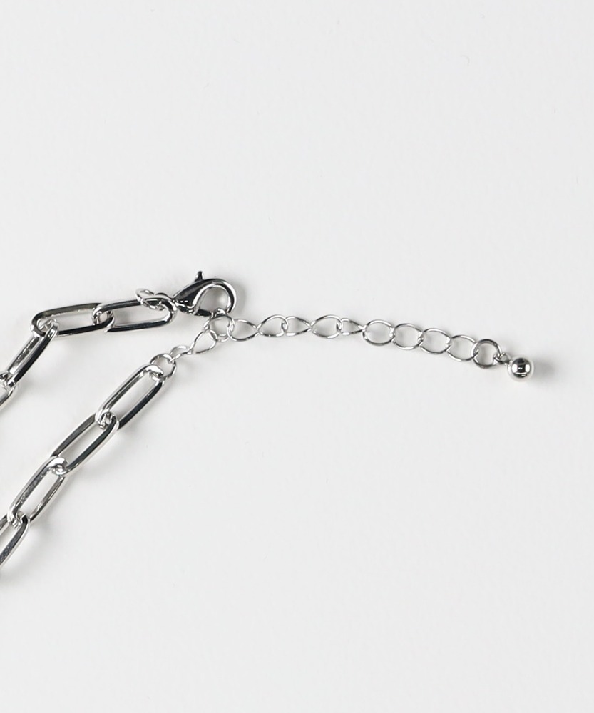 ランダムチェーンネックレス(ONE SIZE シルバー): ファッション雑貨