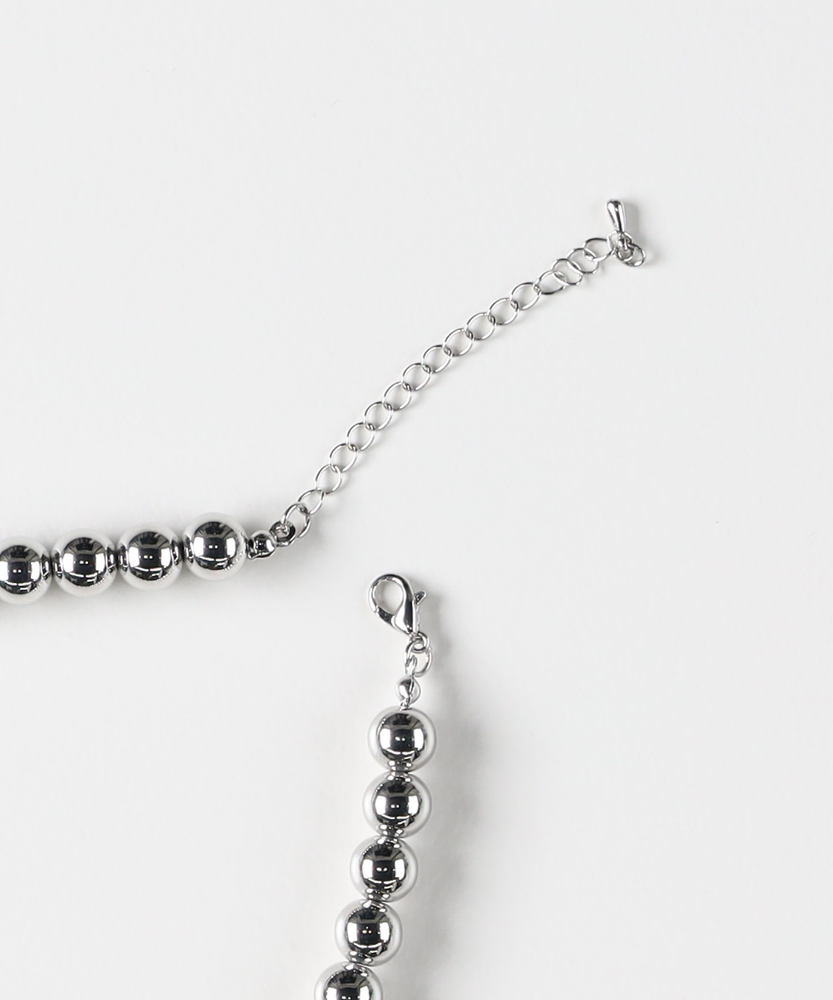 アクセサリー Meichan ボールチェーンネックレス(ONE SIZE シルバー): ファッション雑貨