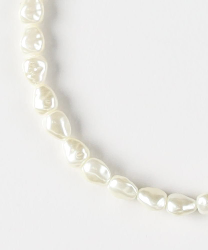 キリヲ&バール 変形パールネックレス(ONE SIZE オフシロ): ファッション雑貨