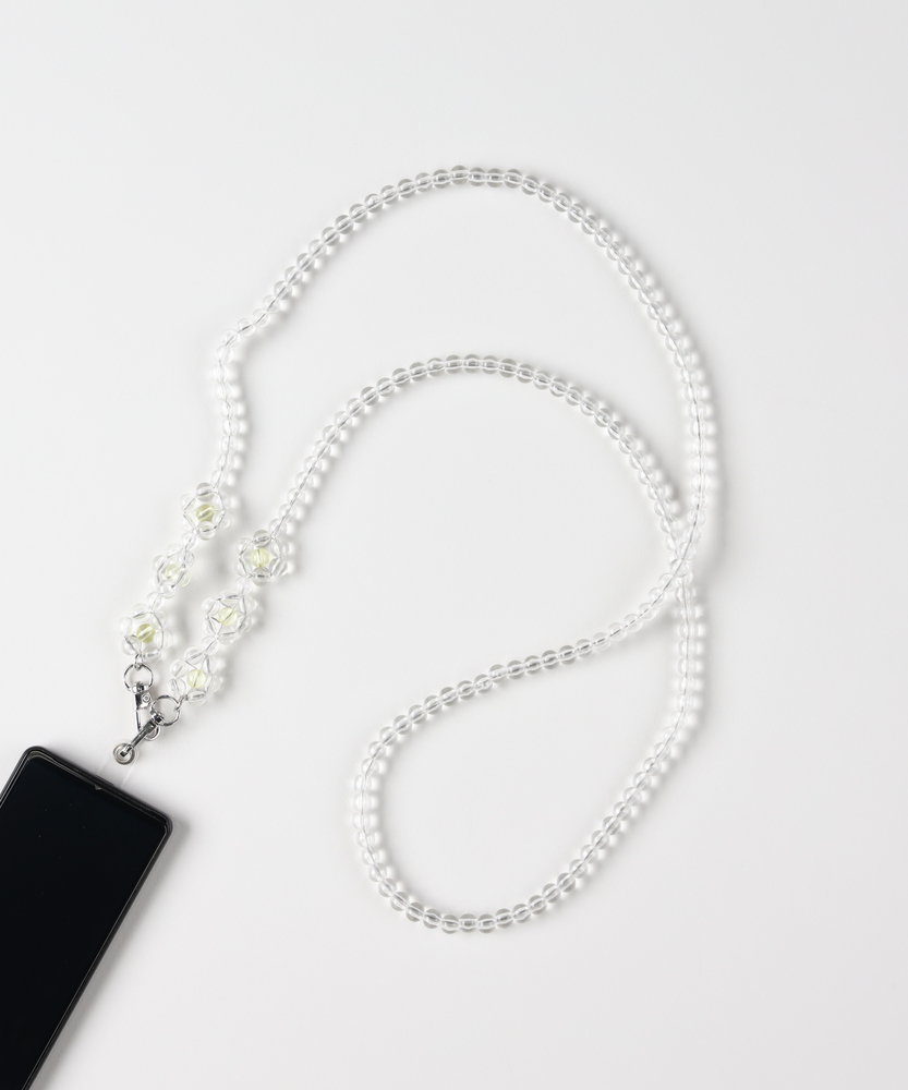 小花モチーフスマホショルダー