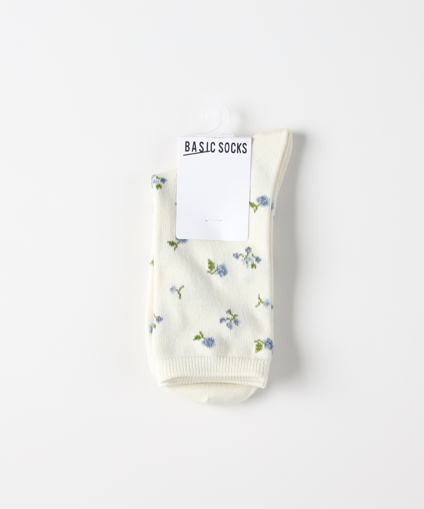 小花柄ソックス