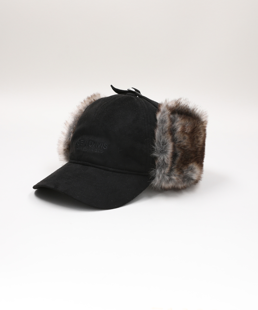 モヘア グレー 帽子 ワンフォークロージング 1111clothing ◇モヘアタッチ 総柄 ビッグ