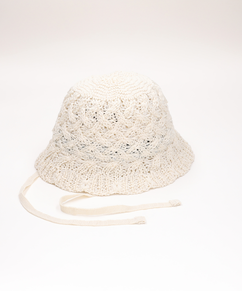 レース編みハット