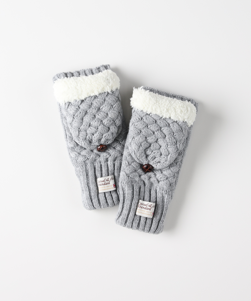 ニット指切りグローブ