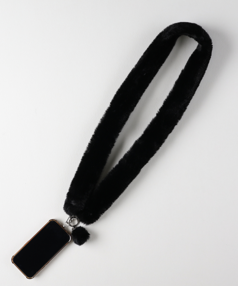 フェイクファースマホショルダー