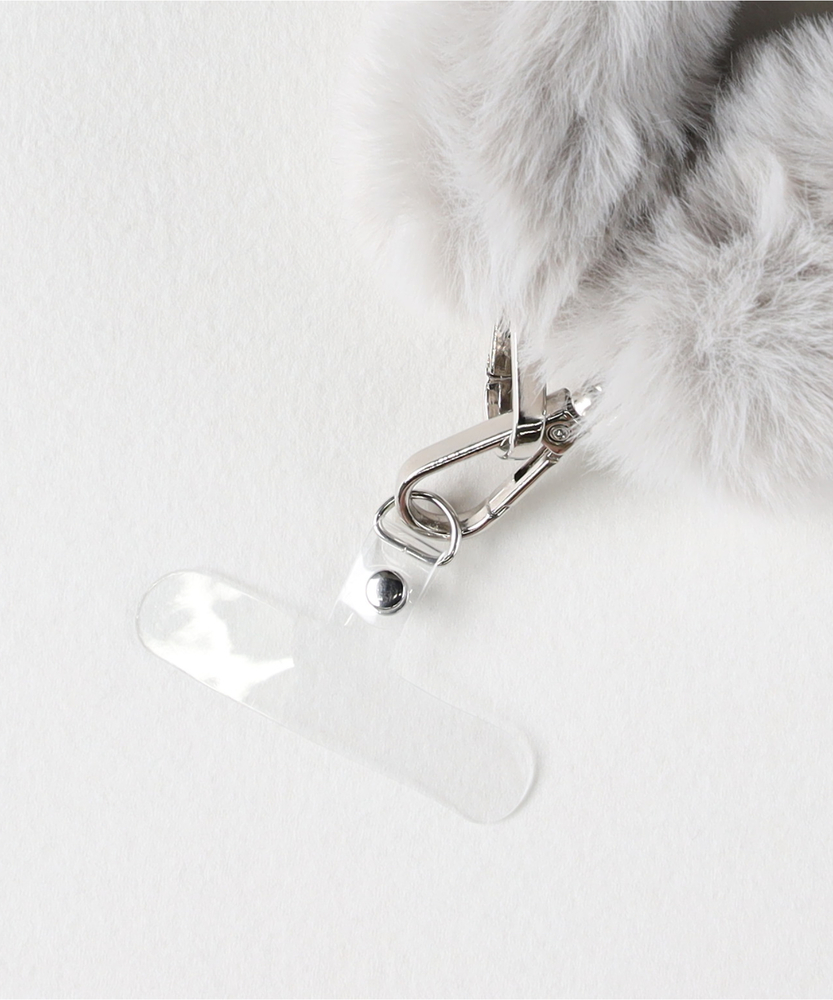 フェイクファースマホストラップ(ONE SIZE ブラック): その他｜Right