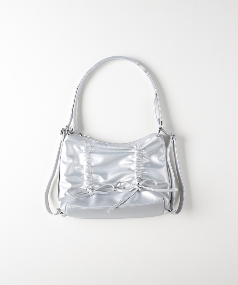 ANTEPRIMA ワイヤー リボン 2WAY ハンドバッグ シルバー 保存袋付 ANTEPRIMA - 美品 ANTEPRIMA アンテプリマ リボン ワイヤー