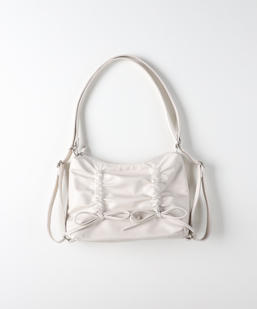 2WAYリボンバッグ(ONE SIZE シルバー): ファッション雑貨｜Right