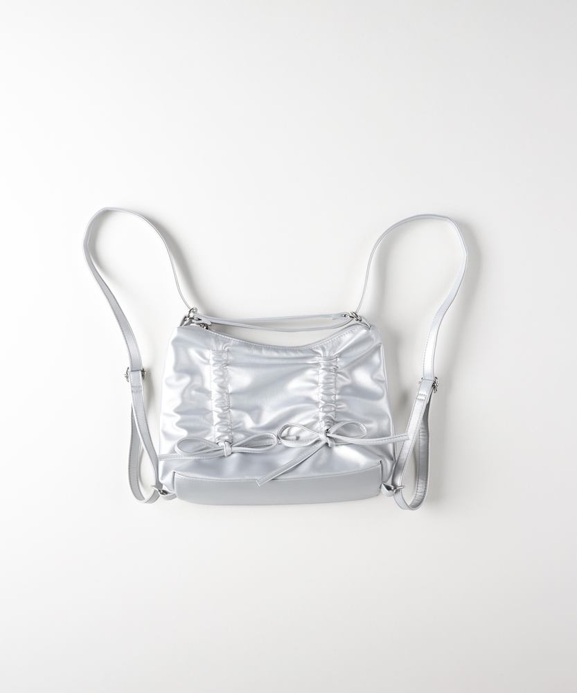 ANTEPRIMA ワイヤー リボン 2WAY ハンドバッグ シルバー 保存袋付 ANTEPRIMA - 美品 ANTEPRIMA アンテプリマ リボン ワイヤー