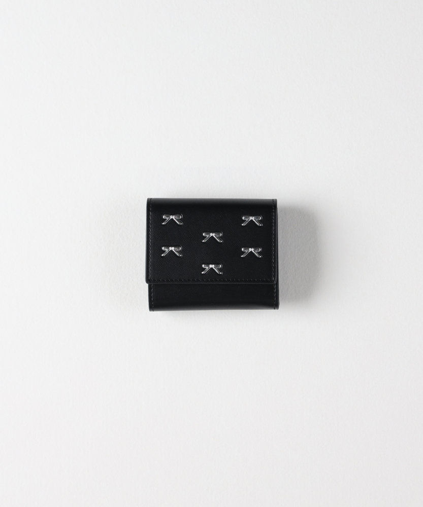 アップル三つ折り財布(ONE SIZE ブラック): ファッション雑貨