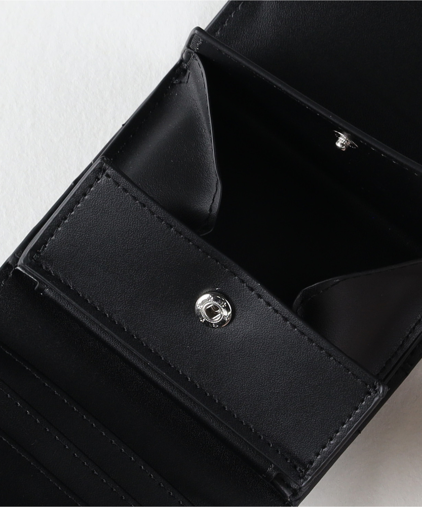 アップル三つ折り財布(ONE SIZE ブラック): ファッション雑貨